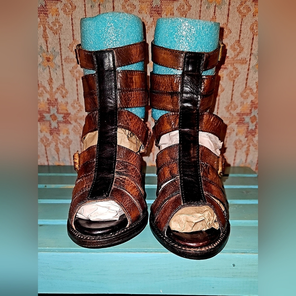 Freebird Breez size 9 boho western strappy heeled sandal - Picture 3 of 6